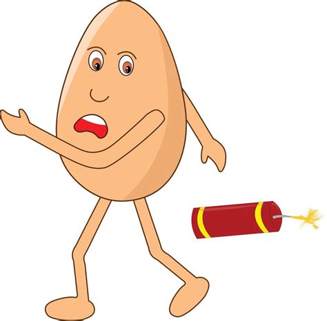 Funny Indian Themed egg cartoon running away from a cracker during ...