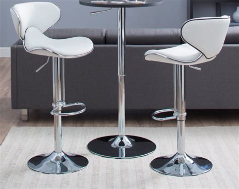 35 Stylish Modern Adjustable White Leather Bar Stools