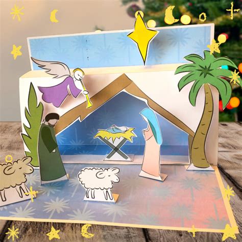 Nativity Printable 3D Scene - 24hourfamily.com