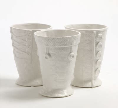 If It's Hip, It's Here (Archives): Canvas Textured Ceramic Vases & Pots by Kiki van Eijk