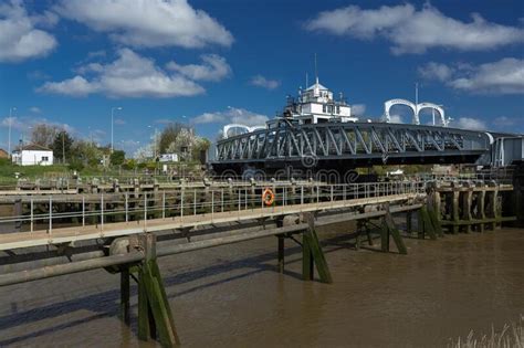 Sutton Bridge, Lincolnshire, UK, April 2014, Sutton Bridge Crosskeys Swing Bridge Editorial ...