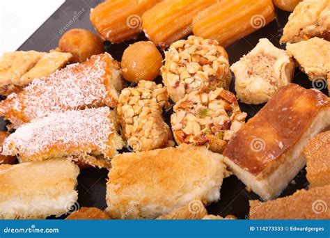 Variety of Desserts Top View Stock Image - Image of closeup, dish ...