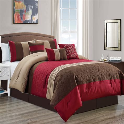 Luxury Soft Collection Microfiber Bed in A Bag Comforter Set (7-Piece),Queen/King/Cal King ...