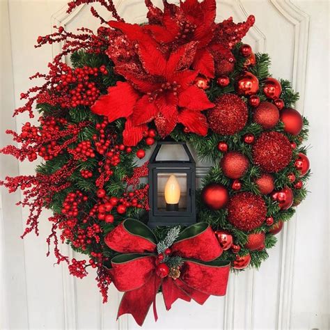 Elegant Red Christmas Wreath – NIVTTDOGCATTOY