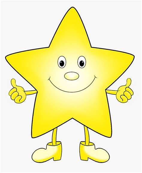 Light Yellow Funny Cartoon Star Clip Art - Cartoon Star Animation, HD Png Download , Transparent ...