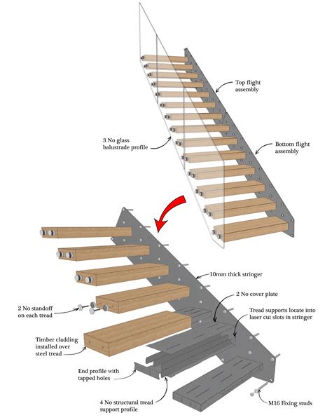 Cantilever Staircase Detail Drawing at Drawing