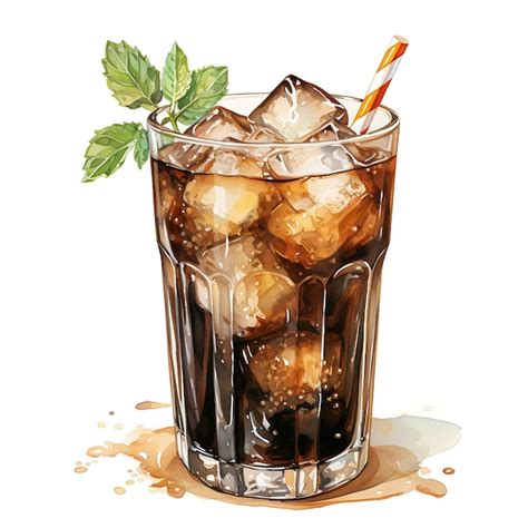 Premium AI Image | Watercolor of a Coke Drink Capturing the Timeless ...