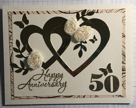 I designed and made this 50th Anniversary card for dear friends in ...