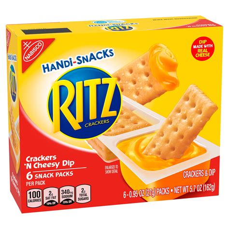 Ritz Handi-Snacks Crackers and Cheese Dip, 6 – 0.95 oz Packs – Walmart ...