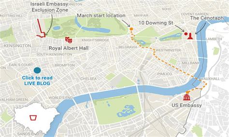 London pro-Palestine march route: Interactive map shows today's ...