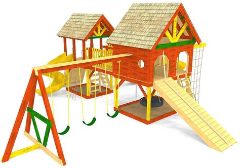 O'Connor Backyard Play-set Plan for Kids | 2 Sizes – Paul's Playhouses ...