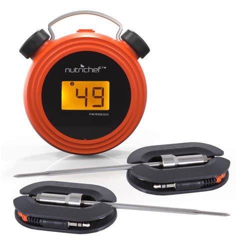 NutriChef PWIRBBQ60 - Smart Bluetooth BBQ Grill Thermometer - Digital ...