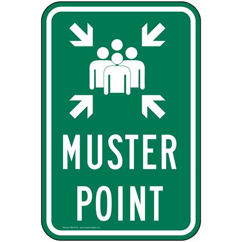 Muster Point Sign PKE-27751 Emergency Response Rescue / Refuge Area