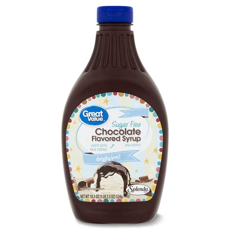 Great Value Sugar Free Chocolate Flavored Syrup, 18.5 oz - Walmart.com