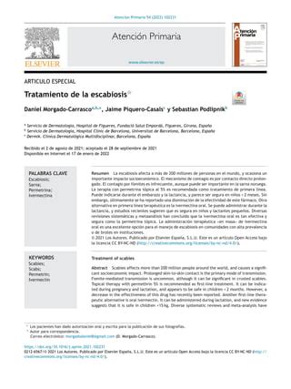 ESCABIOSIS ENFERMEDAD Y TRATAMIENTO PARTE DOS | PDF