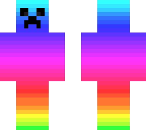 Rainbow creeper | Minecraft Skin