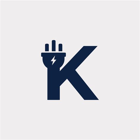 Initial Letter K Electric Icon Logo Design Element. Eps10 Vector 6260862 Vector Art at Vecteezy