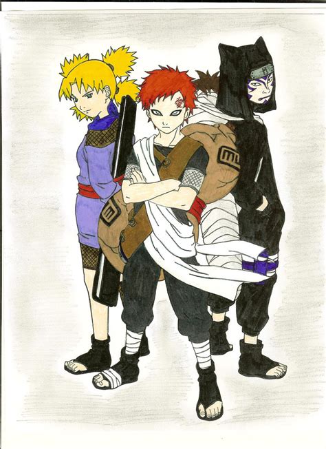 Gaara,Temari,and Kankuro Colored by xXEpicEmoXx on DeviantArt