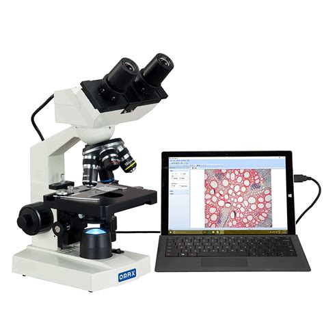 OMAX 40X-2000X Digital LED Compound Microscope with Built-in 1.3MP ...