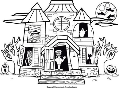 25+ Awesome Image of Haunted House Coloring Pages - entitlementtrap.com ...