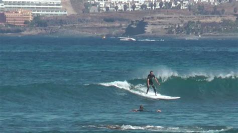 Surfing in Playa de Las Americas Tenerife - YouTube