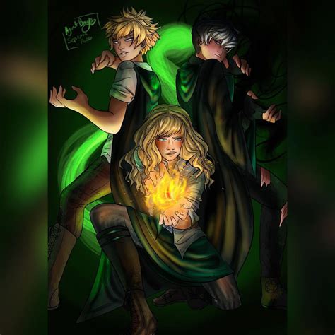 Keefe Sencen, Tam Song, and Marella Redek from kotlc as Slytherins ...