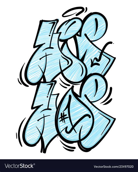 Hip hop graffiti lettering Royalty Free Vector Image