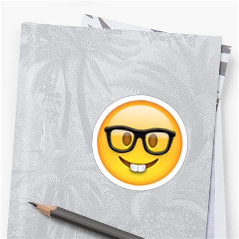 "Nerd Emoji Sticker" Stickers by jennyxdodds | Redbubble