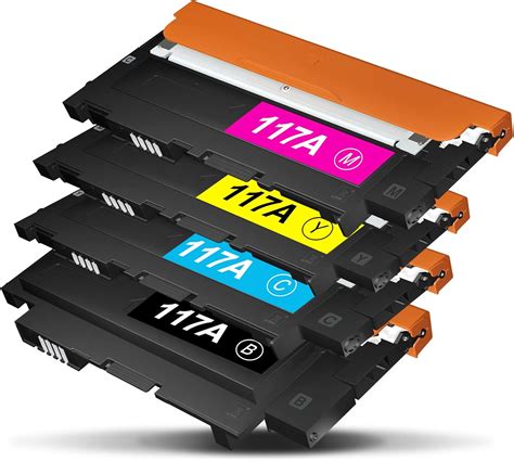 TonerKingdom 117A Compatible Toner Cartridges, with Chips, Compatible for HP Color Laser 150a ...