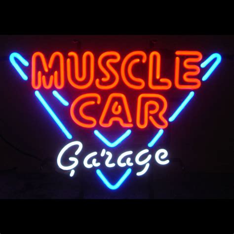 MUSCLE CAR GARAGE NEON SIGN - Neon4Less.com