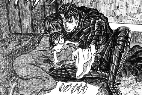 One of my favourite Panels, Guts & Casca holding the Moonlight Child together. : r/Berserk