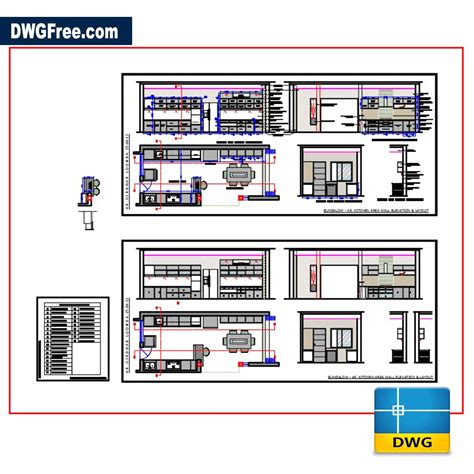 Modular Kitchen DWG Free [ Drawing 2020 ] - in AutoCAD Blocks 2D.