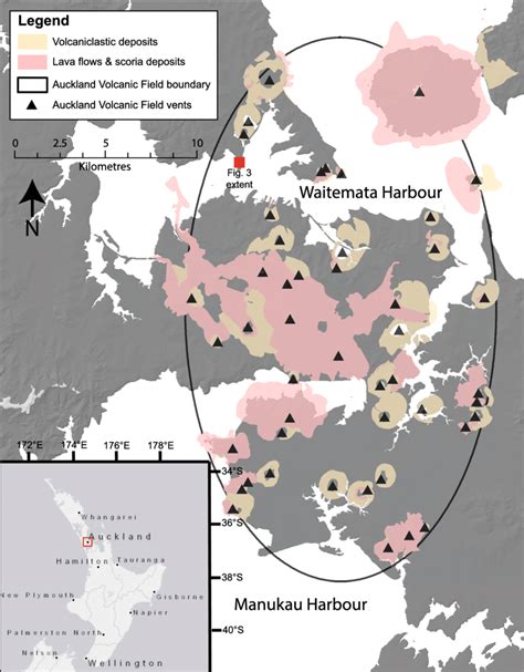 Auckland Volcanoes Map