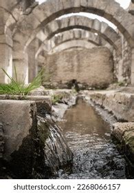 Fountain Ancient Agora Ruins Arches Perspective Stock Photo 2268066157 ...