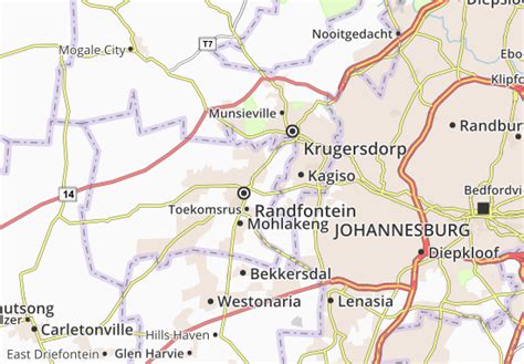 MICHELIN Randfontein Estate Gold Mine map - ViaMichelin