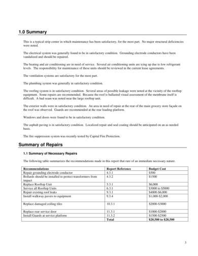 Building Inspection Report Template | TUTORE.ORG - Master of Documents