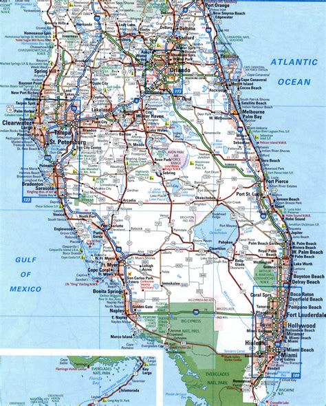 Map I-95 interstate highway via Florida, New York, Maine interchange ...