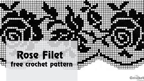 Rose filet crochet pattern ️ MyCrochetPattern