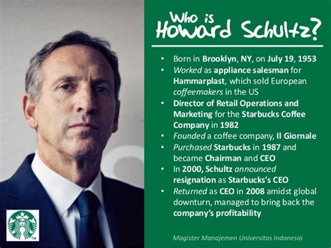 Howard schultz & starbucks