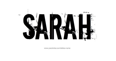 Sarah Name Tattoo Designs