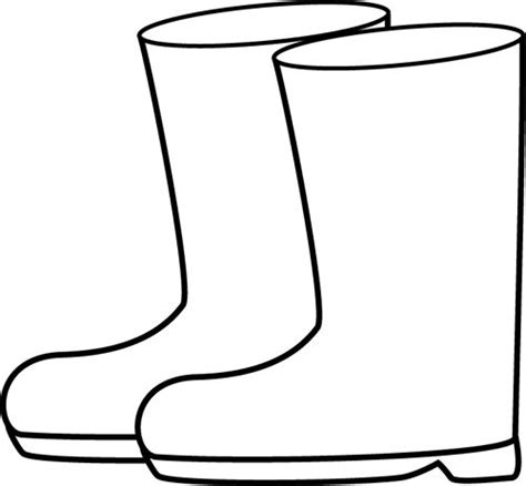 Clipart Outline Of Boots - ClipArt Best