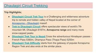 Dhaulagiri circuit trek | PPT | Free Download