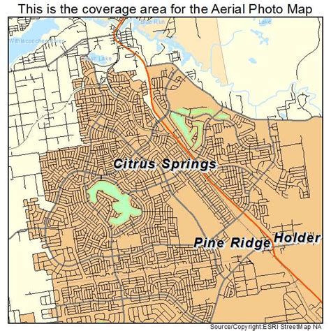 Aerial Photography Map of Citrus Springs, FL Florida