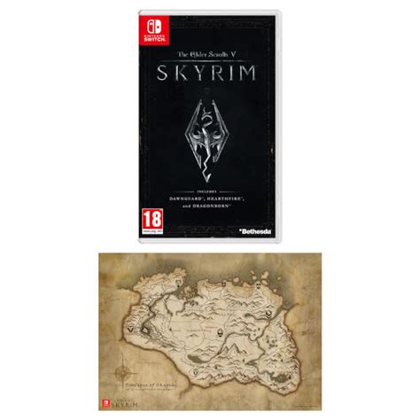 Nintendo UK store - The Elder Scrolls V: Skyrim + Map of Skyrim Poster ...