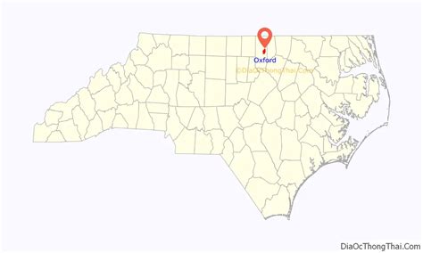 Map of Oxford city, North Carolina - Thong Thai Real