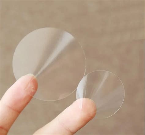 200pcs 6cm diameter round/circle transparent/clear PVC/Vinyl waterproof ...