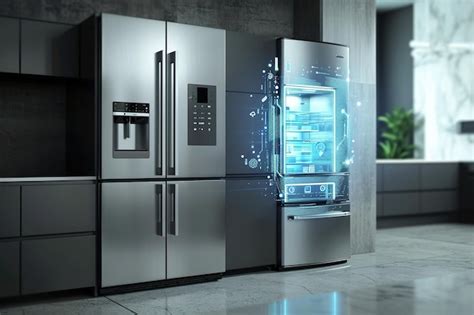 Premium Photo | A smart refrigerator showcasing features and ...