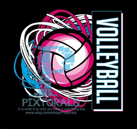 Volleyball Logo, JPG, PNG and EPS Formats as Vector, Sports Vector, Volleyball Design - Etsy