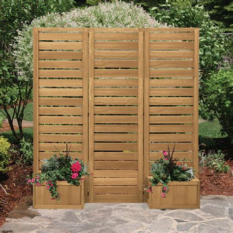 Yardistry Fusion Privacy Screen with Planters | Brown - Walmart.com in 2021 | Privacy screen ...
