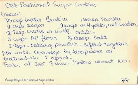 Old Fashioned Sugar Cookies - vintage.recipes